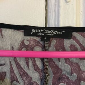 Betsey Johnson vintage purple and black velvet top